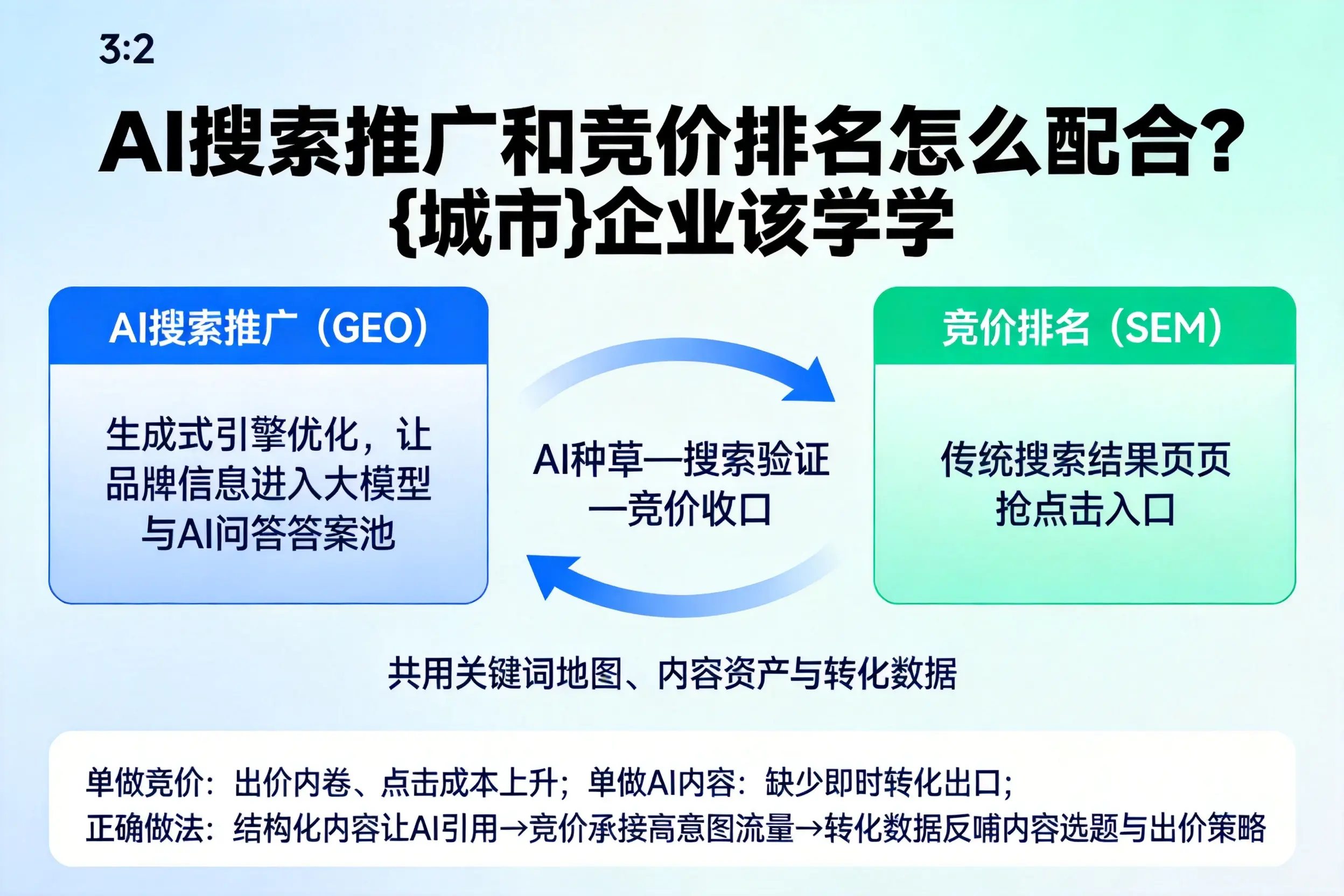 AI搜索推广和竞价排名怎么配合？三亚企业该学学