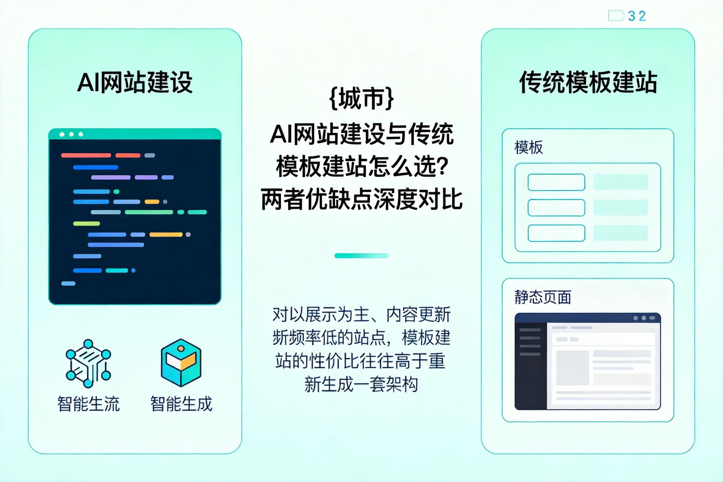 三亚AI网站建设与传统模板建站怎么选?两者优缺点深度对比