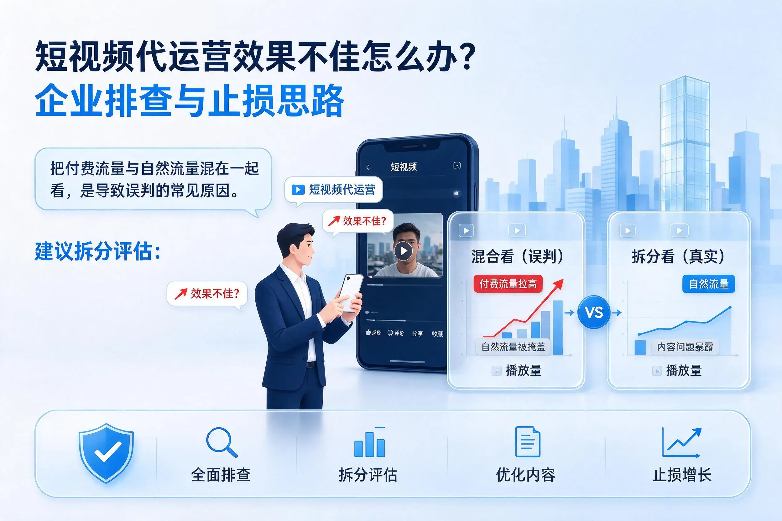 短视频代运营效果不佳怎么办？三亚企业排查与止损思路