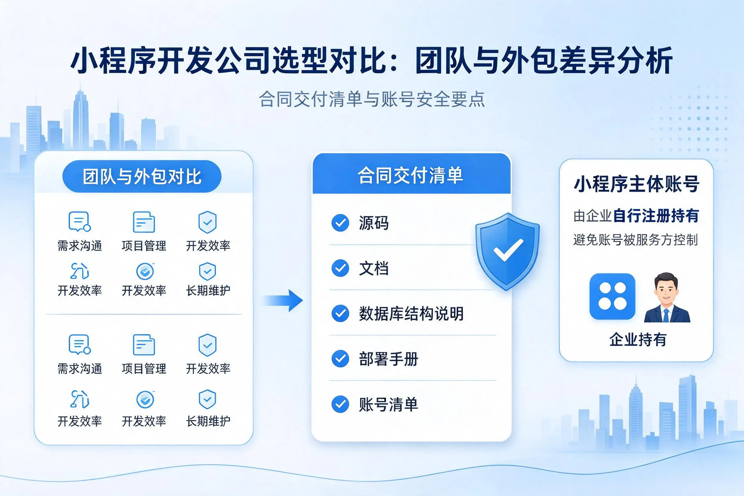 三亚小程序开发公司选型对比:团队与外包差异分析