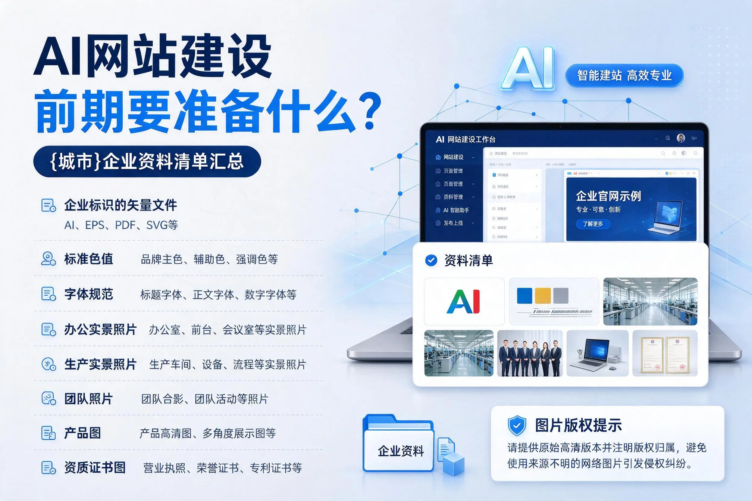 AI网站建设前期要准备什么？三亚企业资料清单汇总